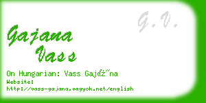 gajana vass business card